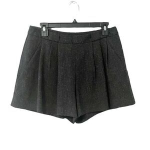 🟢Vince Camuto Charcoal Grey Tweet Pleated Shorts Size 6